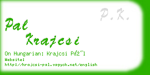 pal krajcsi business card